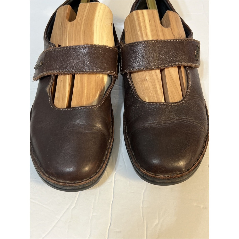 Josef Seibel Brown Leather Mary Jane Comfort Shoes Women's Size 38 / US 7-7.5